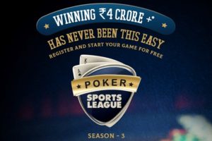 India’s Poker Sports League – season 3 to kick off next month
