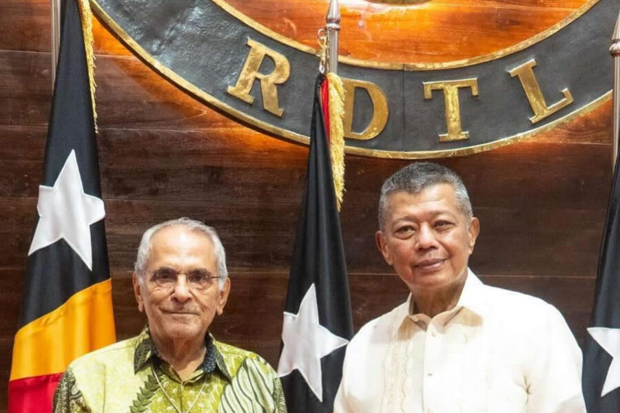 Timor-Leste President José Ramos-Horta and Justice Secretary Jesus Crispin Remulla. Source: DOJ.