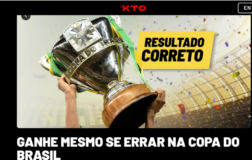 Promoção da KTO é válida para jogos da Copa do Brasil.