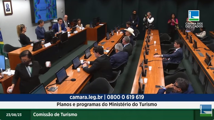 Audiência da Comissão de Turismo da Câmara dos Deputados. (Imagem: Reprodução TV Câmara)