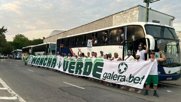 Torcida organizada do Palmeiras organizou uma caravana para a Argentina (Foto: Reprodução)