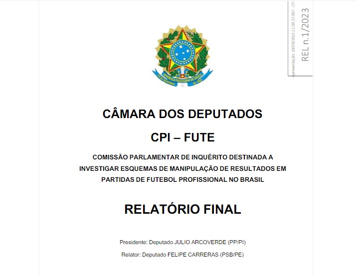 Relatório Final da CPI-FUTE ainda não tem data para ser votado. (Imagem: Reprodução/Câmara dos Deputados)