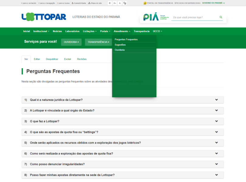 Novo link é uma nova fonte de informações para os apostadores. (Imagem: Reprodução/Lottopar)