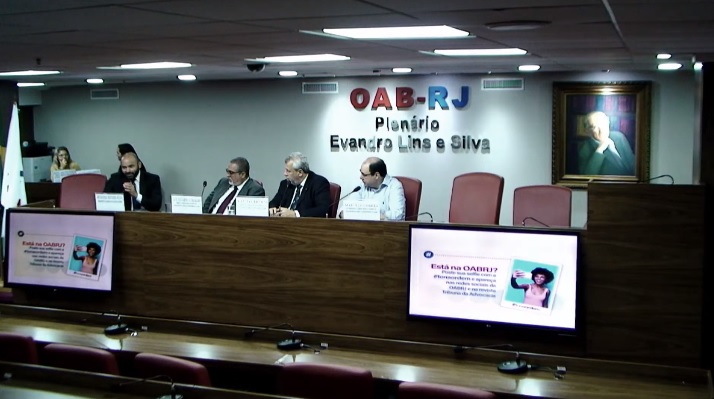 Evento foi na sede da OAB do Rio de Janeiro. (Imagem: Reprodução/OAB-RJ/YouTube)