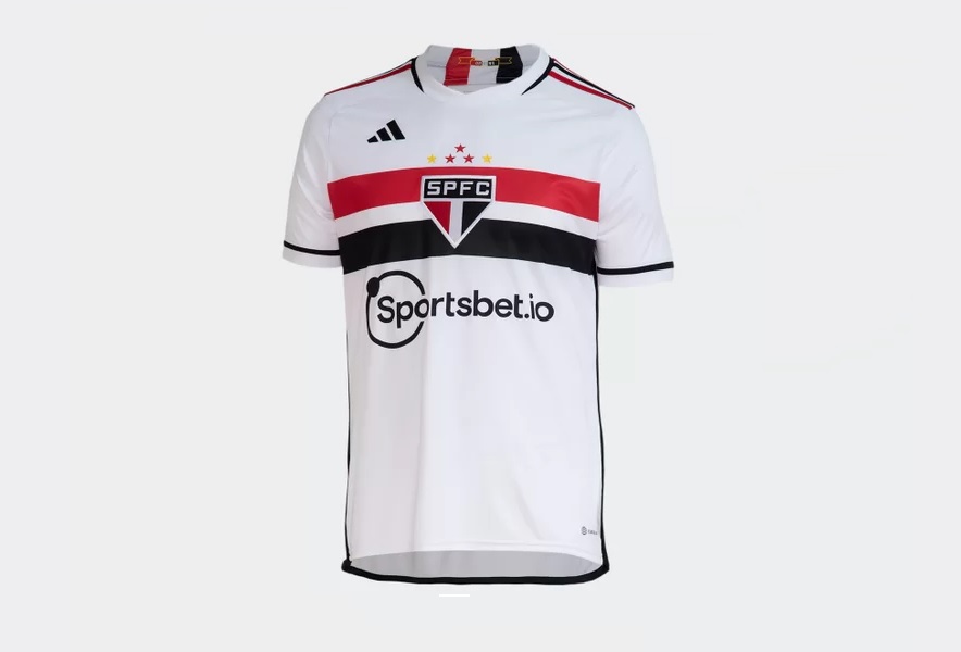 São Paulo pode ter uma outra casa de apostas como novo patrocinador máster em 2024. (Foto: Divulgação/Adidas)