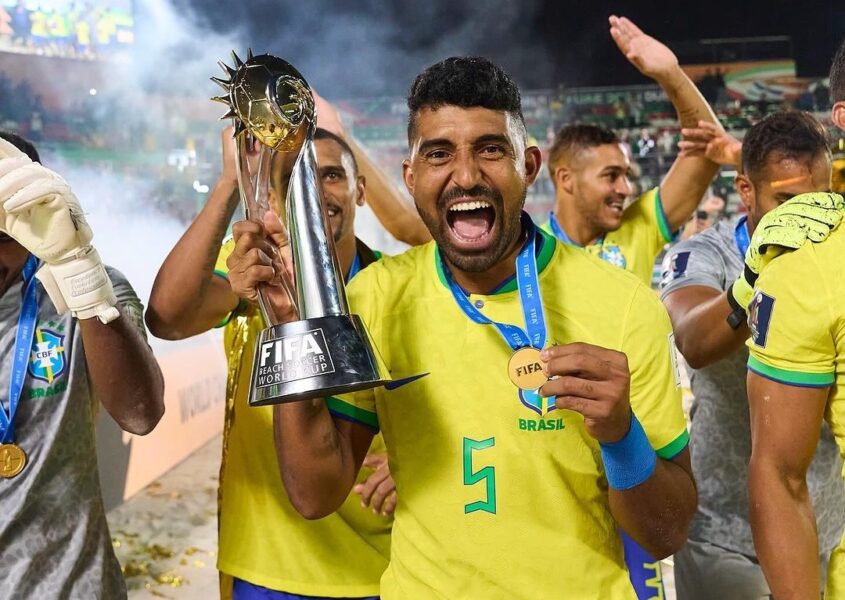 Filipe Silva foi um dos melhores jogadores do Brasil na Copa do Mundo de Beach Soccer. (Foto: Reprodução/Instagram)