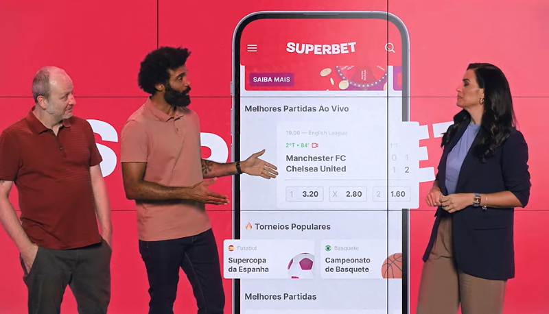 Propaganda chegada da Superbet no Brasil (Imagem: Reprodução Canal Superbet Brasil no YouTube)