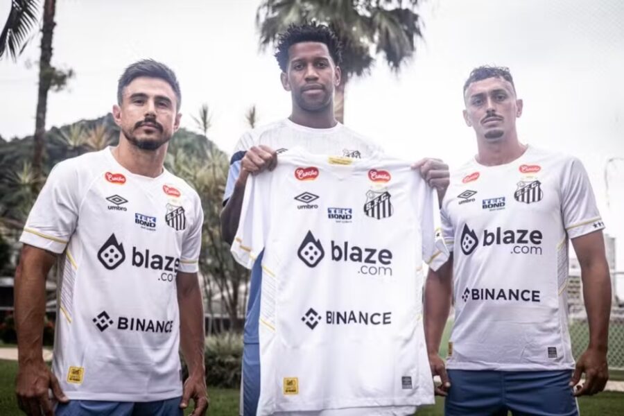 Santos e Blaze têm contrato até 2025 (Foto: Raul Baretta / Santos FC.)