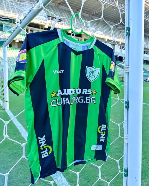 Camisa do América-MG usada no jogo contra o Mirassol pela Série B. (Foto: Mourão Panda/América-MG)