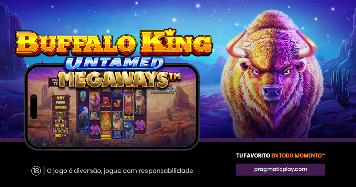 O slot Buffalo King Untamed Megaways passa a integrar o premiado portfólio da Pragmatic Play. (Imagem: Divulgação)